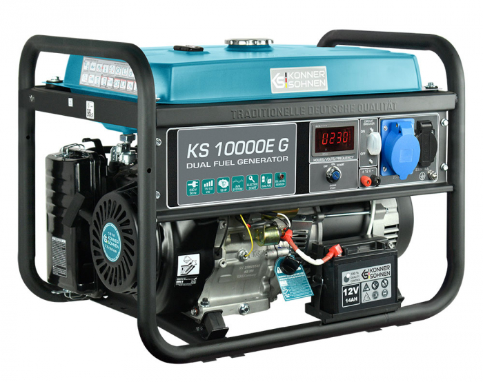 Konner & Sohnen KS 10000E G Generator de curent 8 kW, 230V, AVR, GPL/benzina, pornire electrica [3]