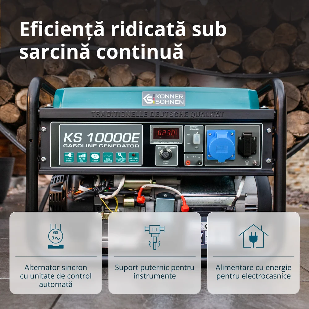 Konner & Sohnen KS 10000E Generator de curent 8.0 kW, 230V, AVR, benzina, pornire electrica [8]
