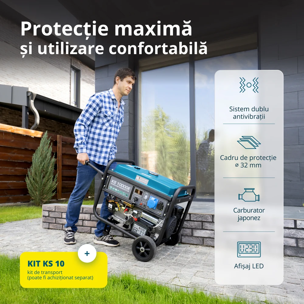Konner & Sohnen KS 10000E Generator de curent 8.0 kW, 230V, AVR, benzina, pornire electrica [10]
