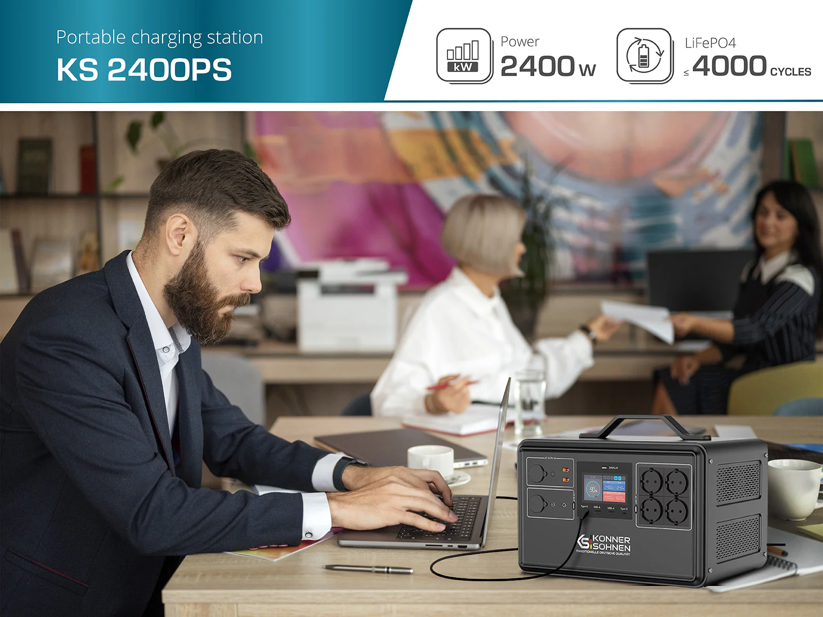 Konner & Sohnen KS 2400PS Stație de încărcare portabilă [3]