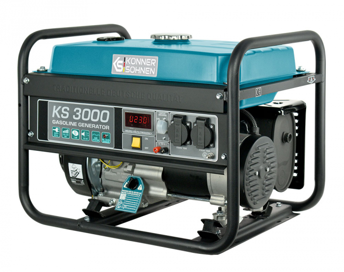 Konner & Sohnen KS 3000 Generator de curent 3.0 kW, 230V, AVR, benzina, pornire manuala [2]