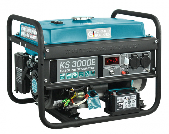 Konner & Sohnen KS 3000E Generator de curent 3.0 kW, 230V, AVR, benzina, pornire electrica [2]