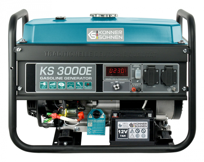 Konner & Sohnen KS 3000E Generator de curent 3.0 kW, 230V, AVR, benzina, pornire electrica [1]