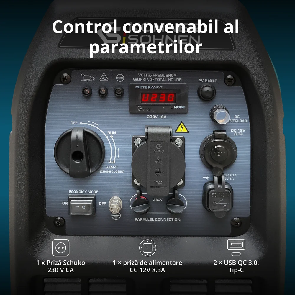 Konner & Sohnen KS 3100i S Generator digital invertor 3.1kW, monofazat, benzina [11]