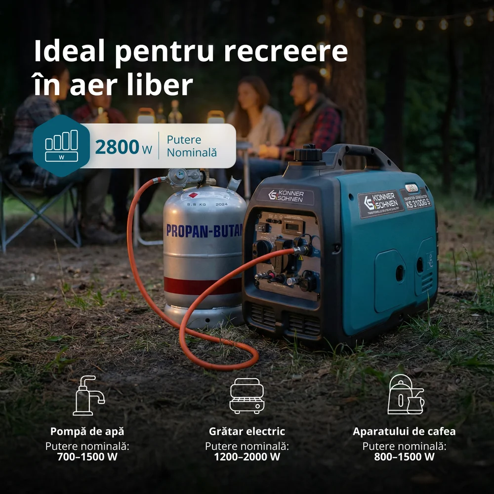 Konner & Sohnen KS 3100iG S Generator digital invertor 3.1kW, monofazat, GPL/benzina [4]