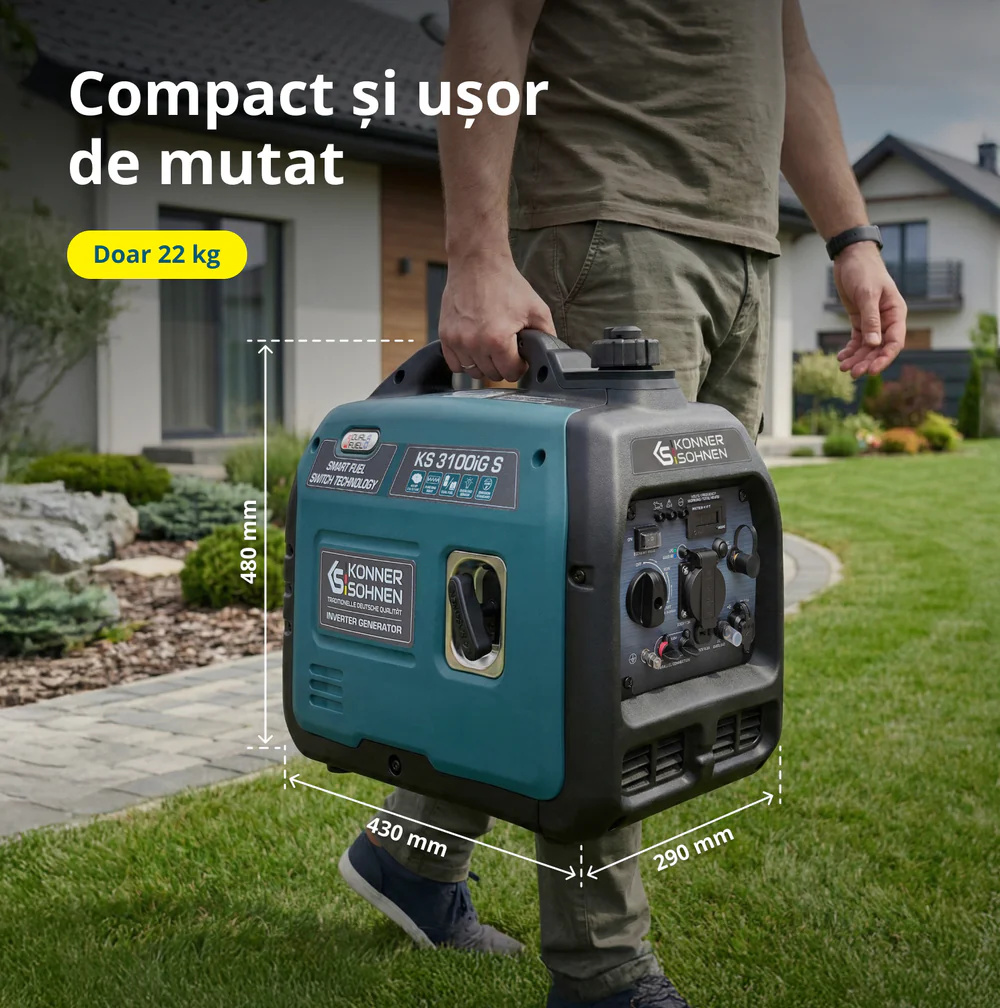 Konner & Sohnen KS 3100iG S Generator digital invertor 3.1kW, monofazat, GPL/benzina [2]