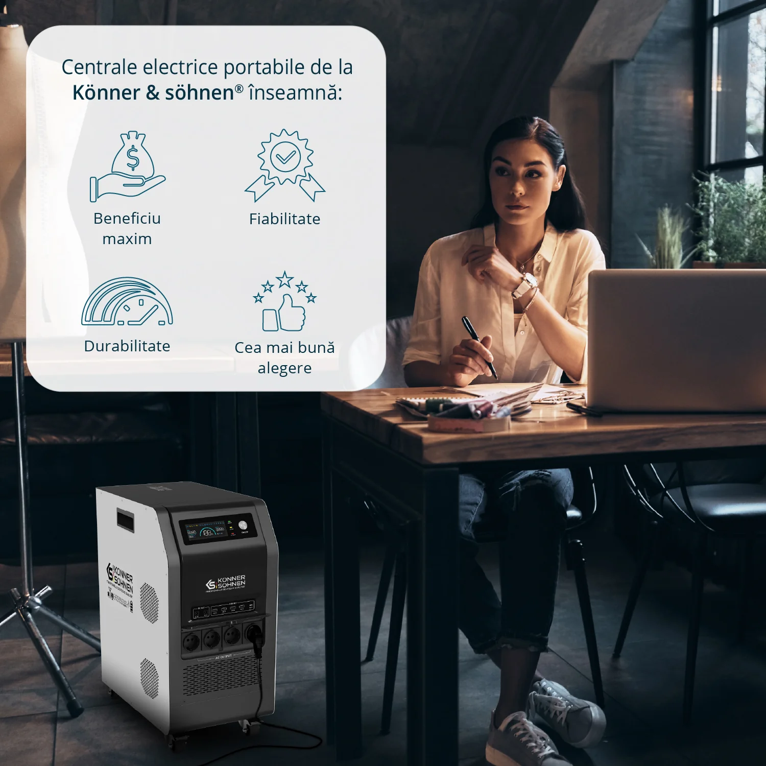 Konner & Sohnen KS 5200PS Stație de încărcare portabilă 3-în-1 [16]