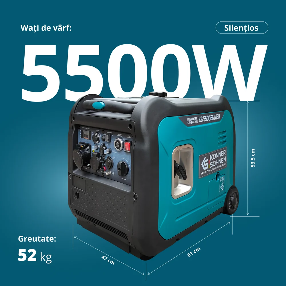 Konner & Sohnen KS 5500iES ATSR Generator digital invertor 5.5kW, monofazat, benzina [2]