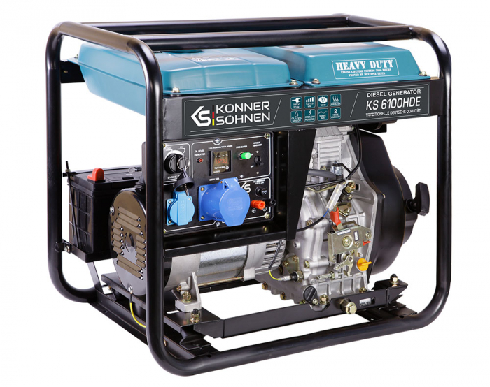 Konner & Sohnen KS 6100HDE Generator de curent, 5.5 kW, 230, Diesel, pornire electrica [2]