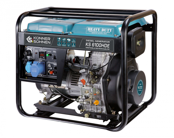 Konner & Sohnen KS 6100HDE Generator de curent, 5.5 kW, 230, Diesel, pornire electrica [3]