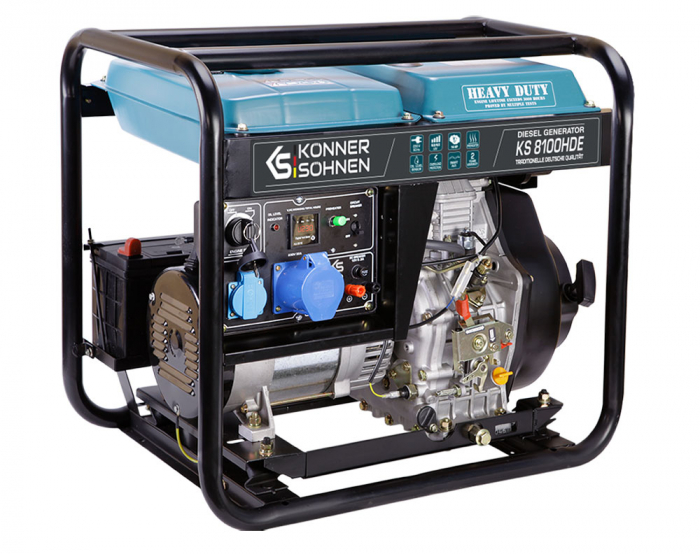 Konner & Sohnen KS 8100HDE Generator de curent, 6.5 kW, 230, Diesel, pornire electrica [2]