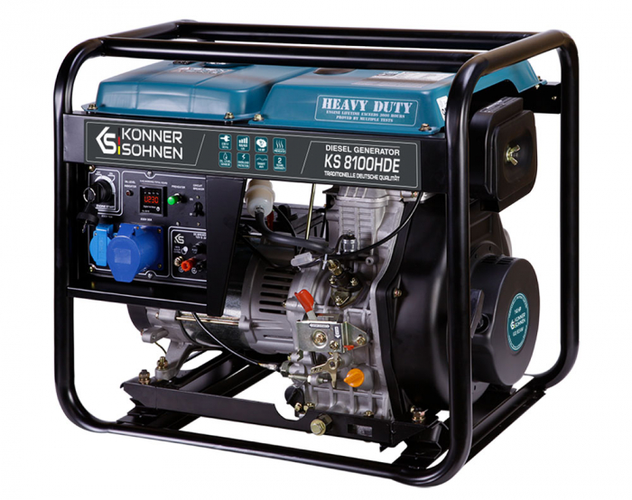 Konner & Sohnen KS 8100HDE Generator de curent, 6.5 kW, 230, Diesel, pornire electrica [3]