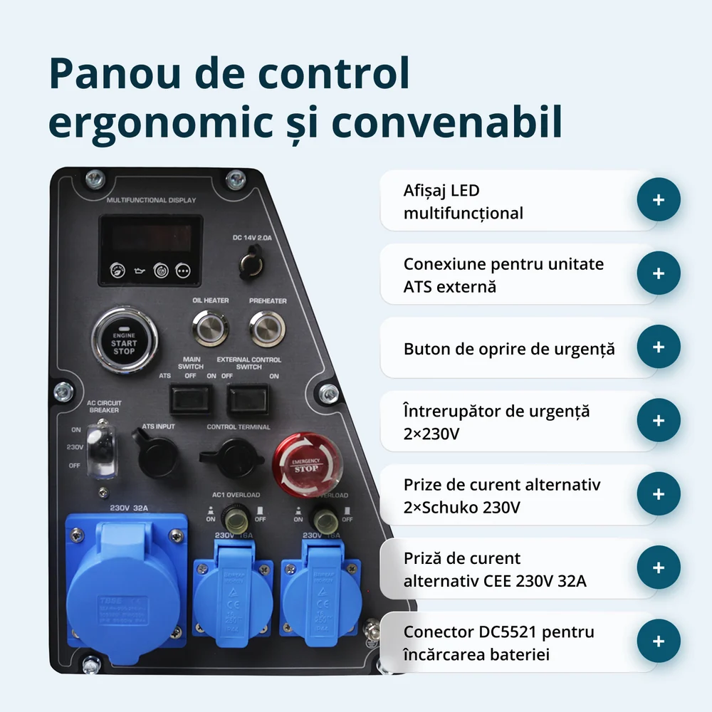 Konner & Sohnen KS 6500iDE S ATSR Generator insonorizat, 6.5 kW, 230, Diesel, pornire electrica [6]