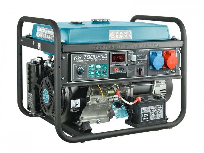 Konner & Sohnen KS 7000E 1/3 Generator de curent, 5.5 kW, 230/400V, benzina, pornire electrica [2]