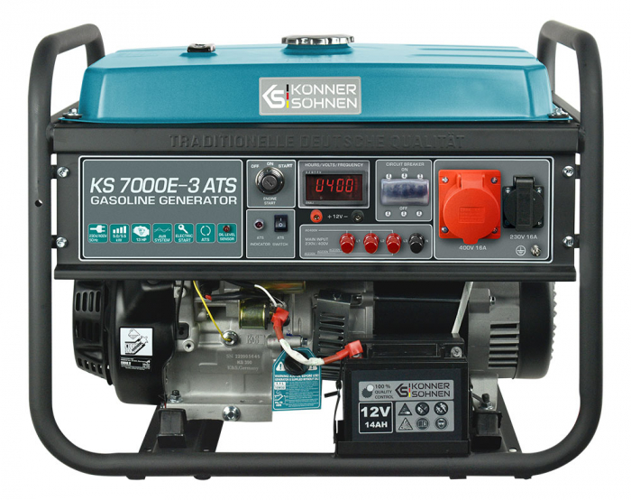 Konner & Sohnen KS 7000E-3 ATS Generator de curent 5.5 kW, 400V, AVR, benzina, pornire electrica [1]