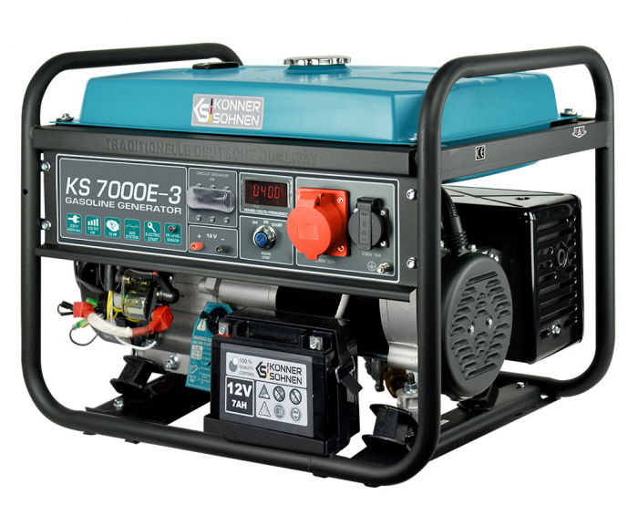 Konner & Sohnen KS 7000E-3 Generator de curent 5.5 kW, 400V, AVR, benzina, pornire electrica [3]