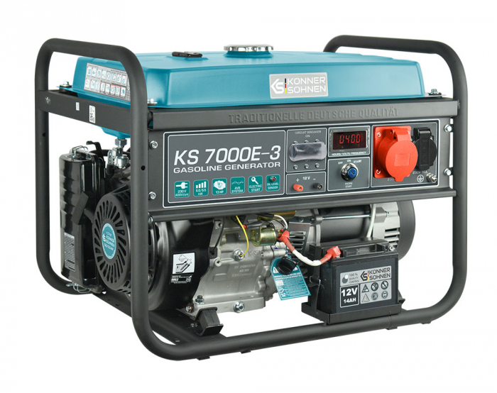 Konner & Sohnen KS 7000E-3 Generator de curent 5.5 kW, 400V, AVR, benzina, pornire electrica [2]