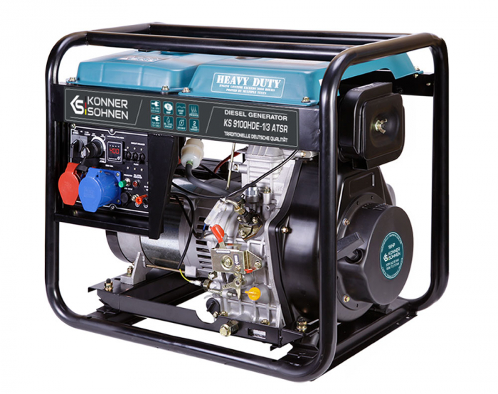 Konner & Sohnen KS 9100HDE-1/3 ATSR Generator de curent 6.5 kW, 230/400V, Diesel, pornire electrica [3]