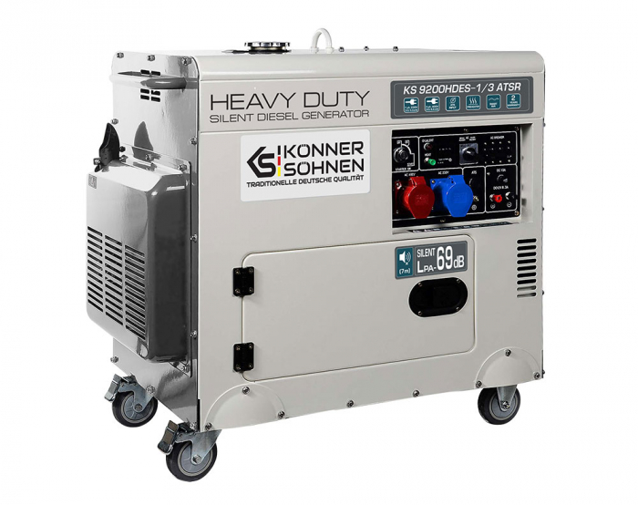 Konner & Sohnen KS 9200HDES-1/3 ATSR Generator insonorizat, 7.5 kW, 230/400V, Diesel, pornire electrica [2]