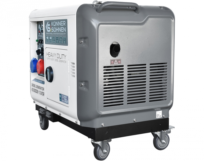 Konner & Sohnen KS 9300DE-1/3 ATSR Generator insonorizat, 7.5 kW, 230/400V, Diesel, pornire electrica [4]