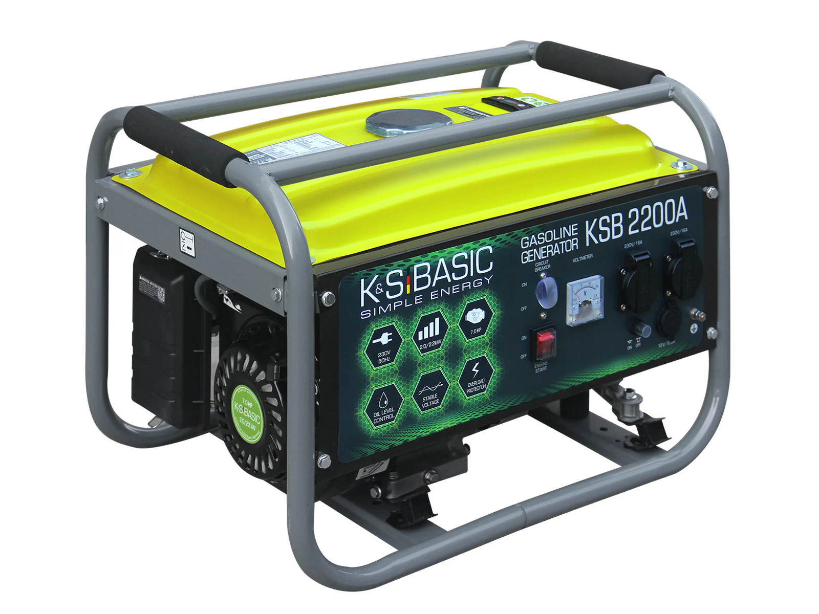 Konner & Sohnen KSB 2200A Generator de curent 2.2 kW, 230V, AVR, benzina, pornire manuala [2]