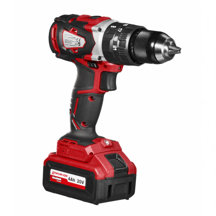 RAIDER RDI-CDB01 Masina de gaurit si insurubat cu acumulator 20V 2x4Ah 62Nm [2]