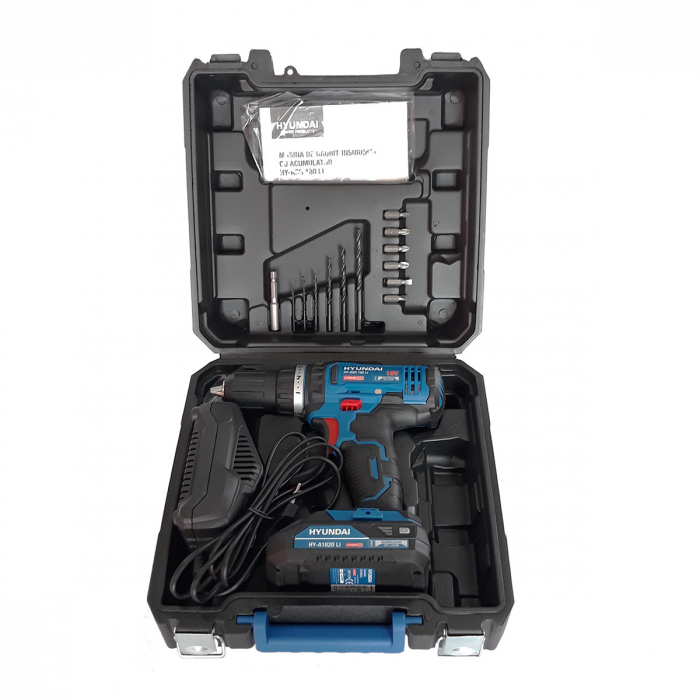 Masina de gaurit/insurubat cu acumulator Hyundai HY-ASR 180 LI 18V, 1 acum.2.0Ah [2]