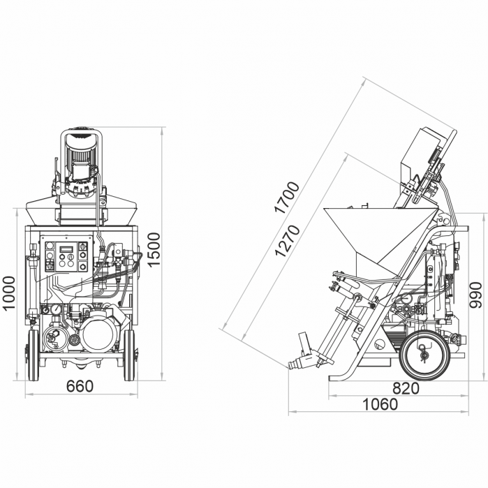 Masina de tencuit IMER KOINE 3.1 materiale preamestecate [4]