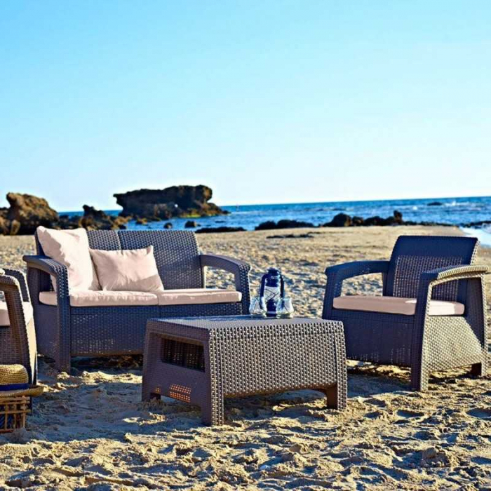 Masuta de cafea pentru gradina Corfu II, maro [5]