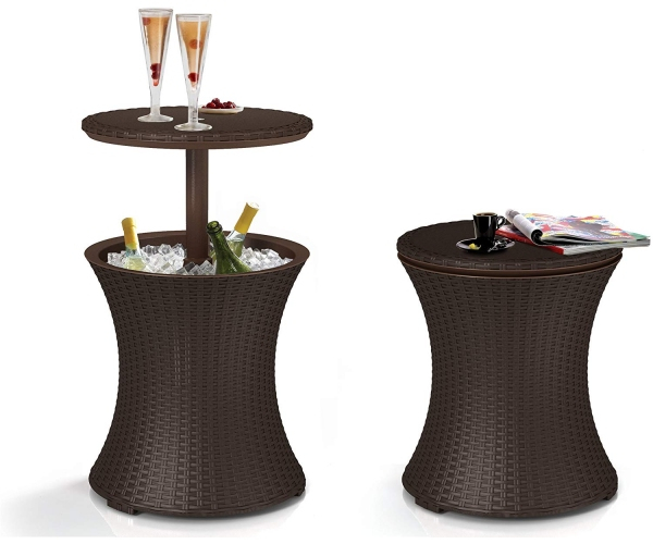 Masuta de terasa, Keter, Pacific Cool Bar Rattan, maro [3]