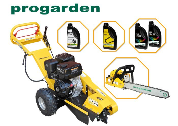 Pachet ProGARDEN MFB15 Masina de frezat buturugi, 15CP, benzina, 300mm + MF3545P motoferastrau 450mm, 3.4CP + 4L ulei [1]