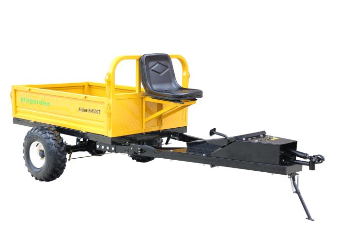 ProGARDEN Alpine RM500T Remorca cu tractiune 500kg, 1 osie, prindere bolt pentru motocultor, roti 19x7-8 [1]