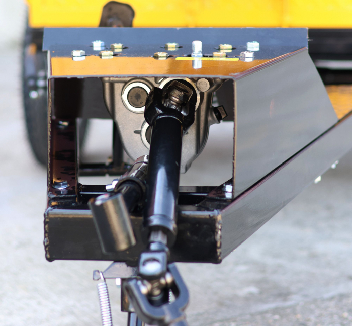 ProGARDEN Alpine RM500T Remorca cu tractiune 500kg cu obloane, 1 osie, prindere bolt pentru motocultor [3]