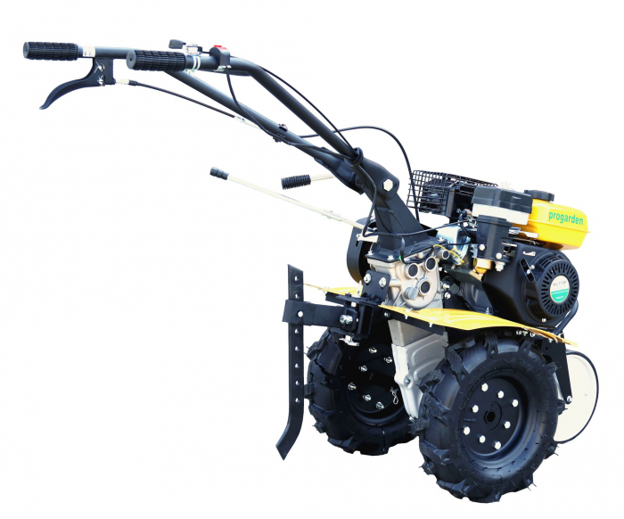 ProGARDEN Campo 703 motocultor 7CP, 2+1 trepte, roti 4.00-8, 2+1 freze, benzina, curele, transmisie aluminiu [4]