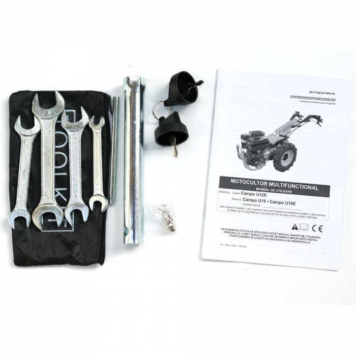 ProGARDEN Campo U16E motocultor multifunctional 14CP, benzina, EU V, pornire electrica, 3+2 viteze, reductor [5]