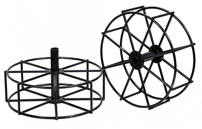 ProGARDEN Set roti metalice 500x170, manicot cu flanse, hex 32mm si ansamblu sapare, hex 32mm, 2x4x(3+1+1+D) segmente, flanse extensie cutite pentru minitractor Campo [2]