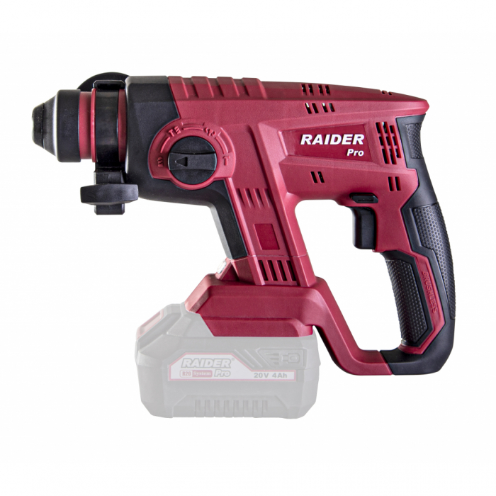 RAIDER RDP-SBRH20 Solo R20 Ciocan Rotopercutor, SDS-plu,s 20V, motor fara perii, fara acumulator si incarcator incluse [2]