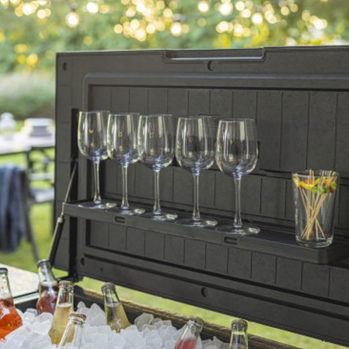 Bar de gradina pe roti Keter, Patio Cooler Gri [6]