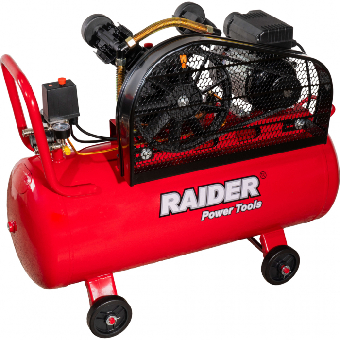 RAIDER RD-AC17 Compresor aer 100l, 1.5kW, 170l/min, 2pistoane [2]