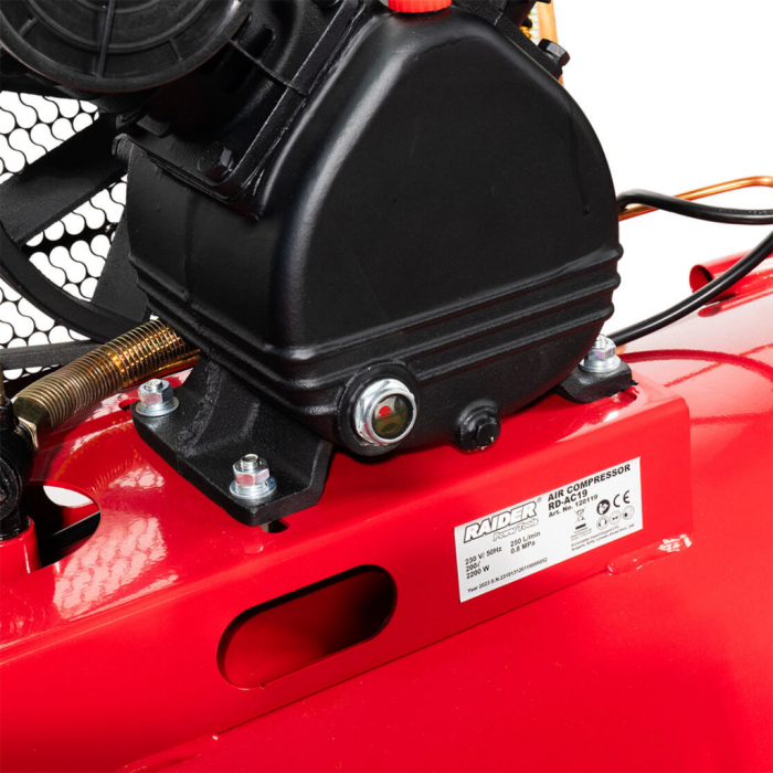 RAIDER RD-AC19 Compresor aer 200l, 2.2kW, 250l/min, 2pistoane [3]