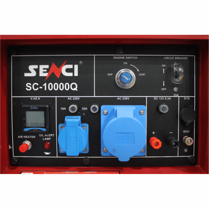 SENCI SC-10000Q Generator insonorizat, 8.0 kW, 230V, AVR, Diesel, pornire electrica [2]