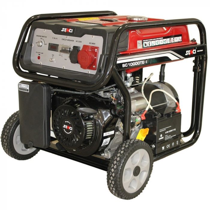 SENCI SC10000TE TOP Generator curent 8.5 kw, 400V, AVR, benzina, pornire electrica [1]