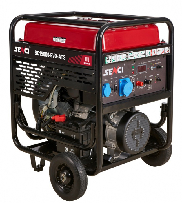 SENCI SC15000 EVO-ATS Generator curent 13 kw, 230V, AVR, benzina, pornire electrica [2]