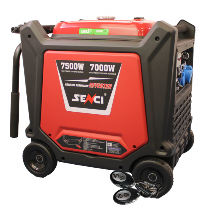 SENCI SC8000iE Generator digital invertor insonorizat 7.5 kW, 230V, AVR, benzina [1]