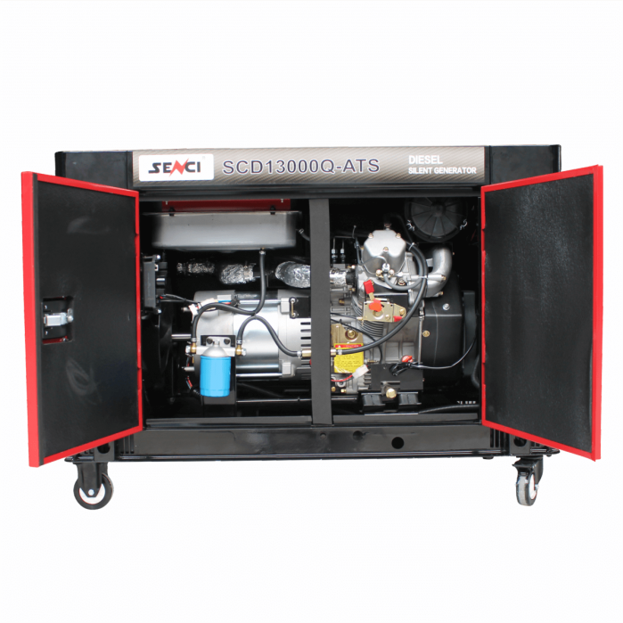 SENCI SCD13000Q-3-ATS Generator insonorizat, 11 kW, 400V, AVR, Diesel, pornire electrica [6]