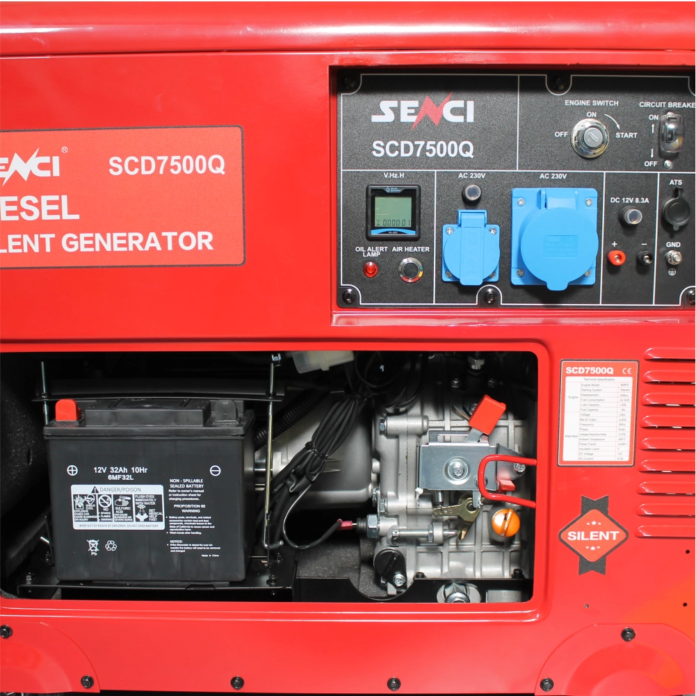 SENCI SCD7500QN ATS Generator insonorizat, 6.0 kVA, 230V, AVR, motor Diesel, ATS inclus [5]