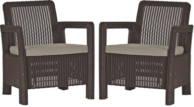 Set 2 scaune gradina Tarifa Maro/Gri-Taupe [1]