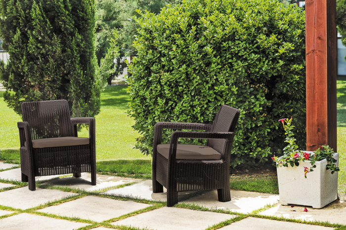 Set 2 scaune gradina Tarifa Maro/Gri-Taupe [2]