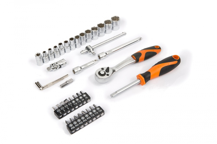 Set capete 1/4" cu clichet 72T, 42buc [3]