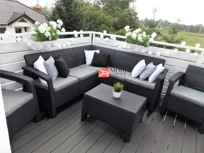 Set de gradina cu coltar - Corfu II Relax Grafit [8]